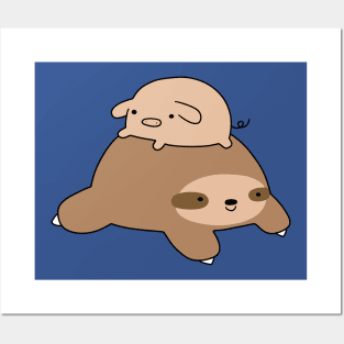 Little Pig and Sloth Posters and Art